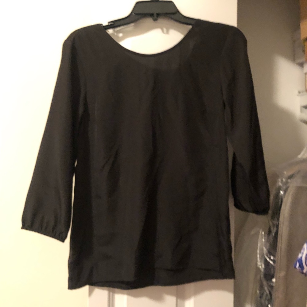 XS black blouse with bow in back